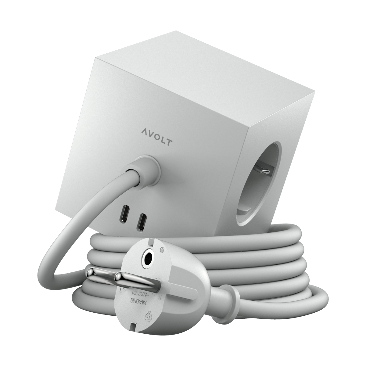 Avolt Square 1 Steckdose USB-C 30W 1,8 m Gotland gray