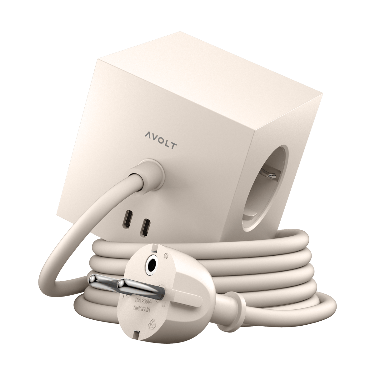 Avolt Square 1 Steckdose USB-C 30W 1,8 m Nomad sand