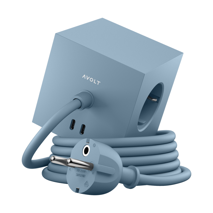 Square 1 Steckdose USB-C 30W 1,8 m - Shark blue - Avolt