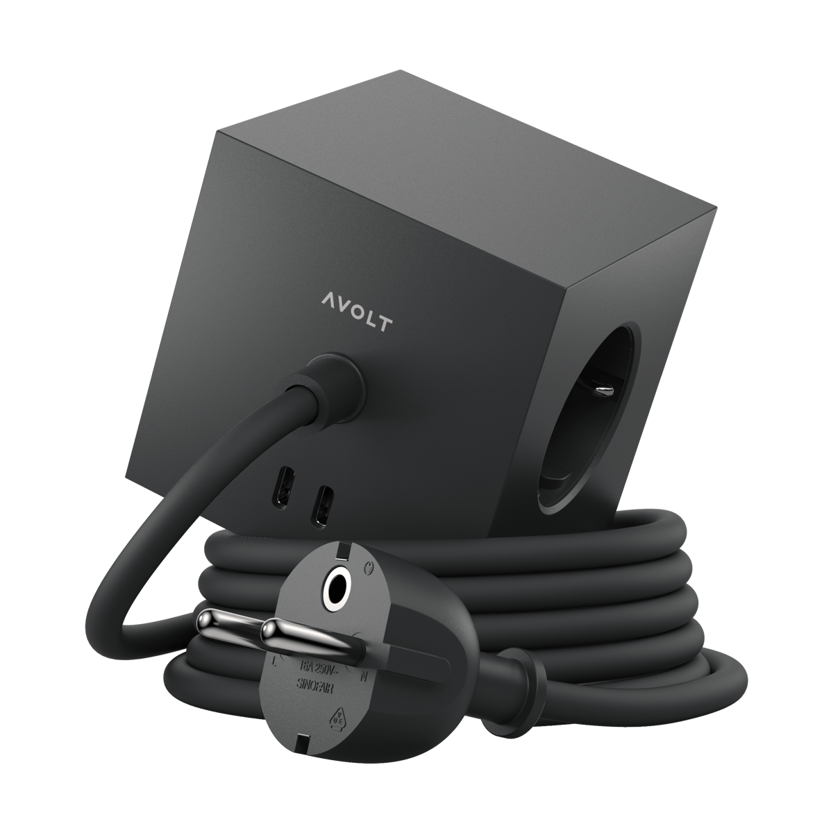Avolt Square 1 Steckdose USB-C 30W 1,8 m Stockholm black