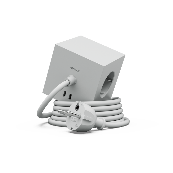 Square 1 Steckdosenleiste USB-C 30W 3 m - Gotland Gray - Avolt