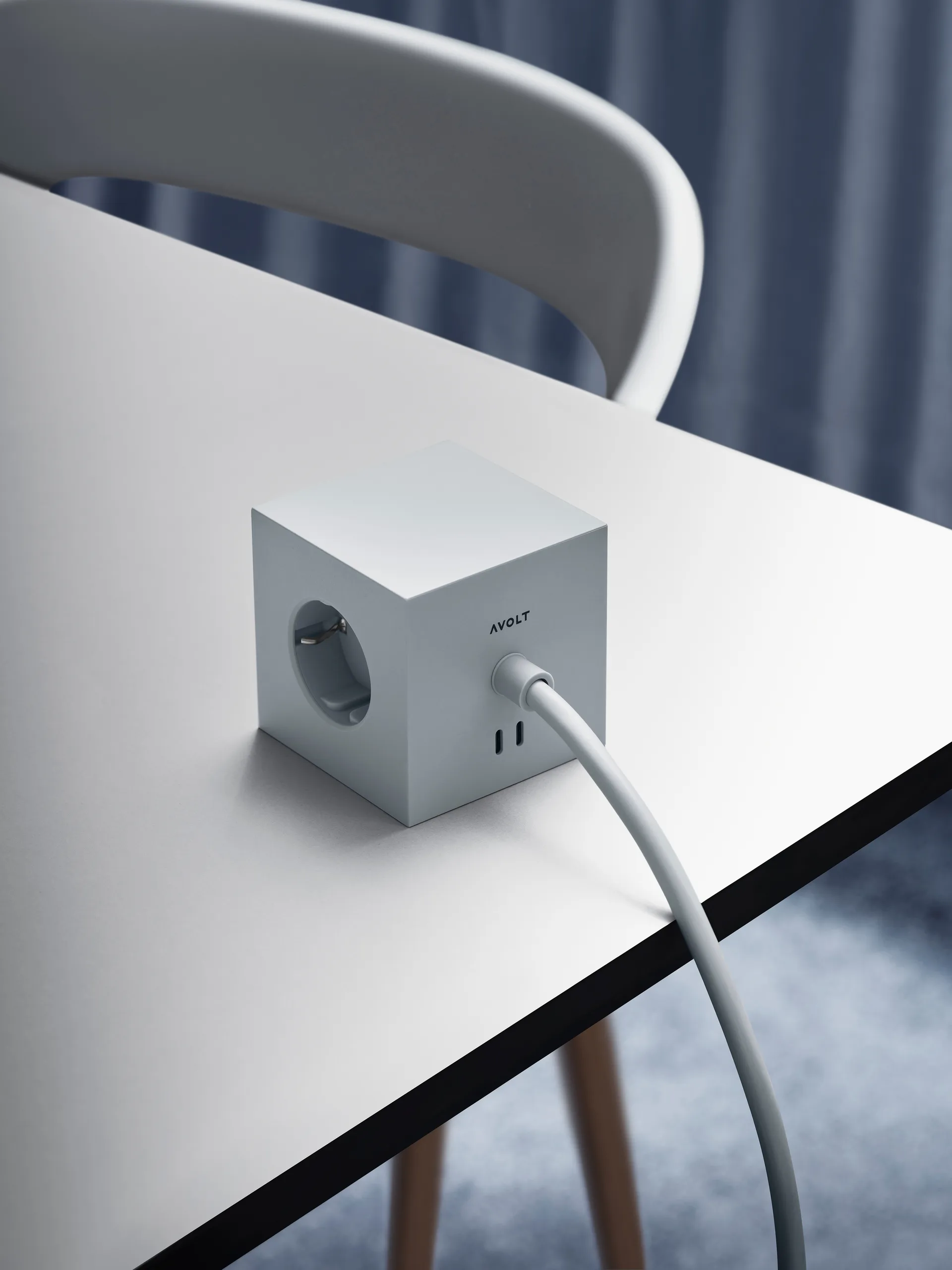 Square 1 Steckdosenleiste USB-C 30W 3 m, Gotland Gray Avolt