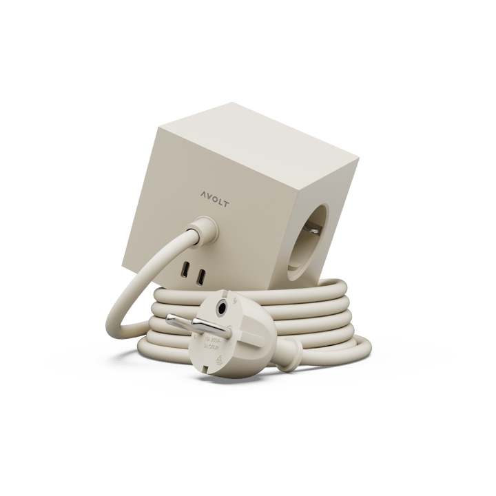 Square 1 Steckdosenleiste USB-C 30W 3 m - Nomad Sand - Avolt