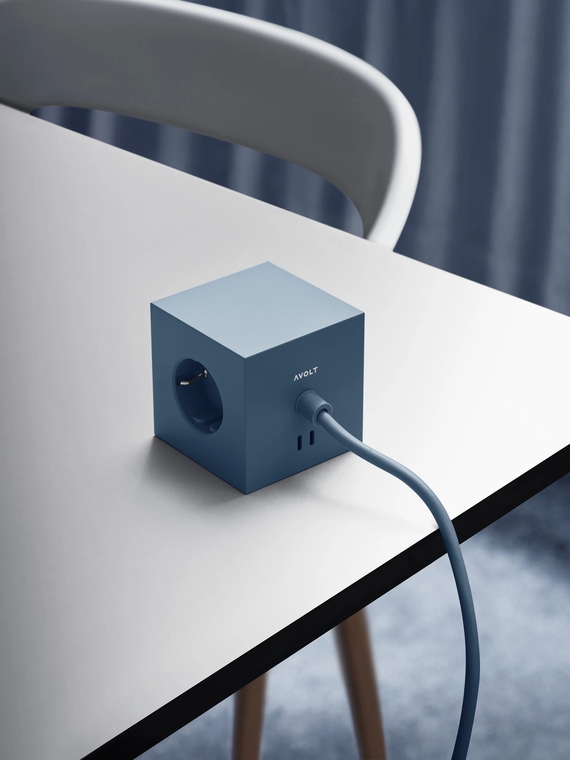 Square 1 Steckdosenleiste USB-C 30W 3 m, Shark Blue Avolt