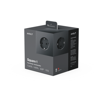 Square 1 Steckdosenleiste USB-C 30W 3 m - Stockholm Black - Avolt