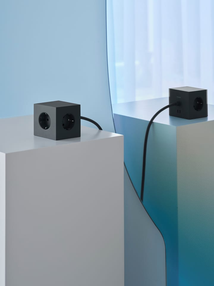Square 1 Steckdosenleiste USB-C 30W 3 m, Stockholm Black Avolt