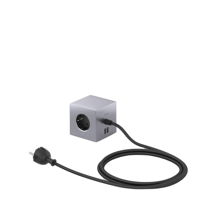 Square 1 Steckdosenwürfel - Aluminium - Avolt