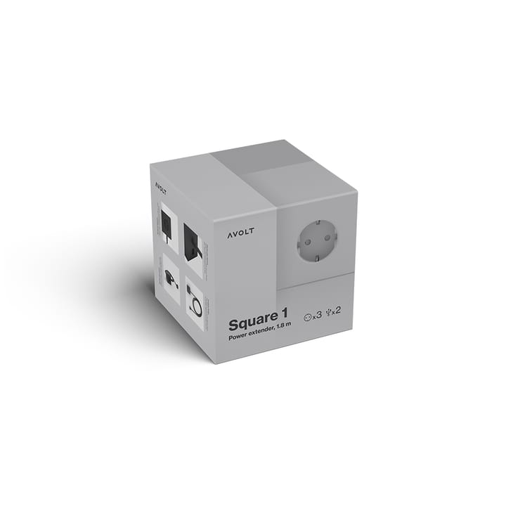 Square 1 Steckdosenwürfel, Gotland grey Avolt