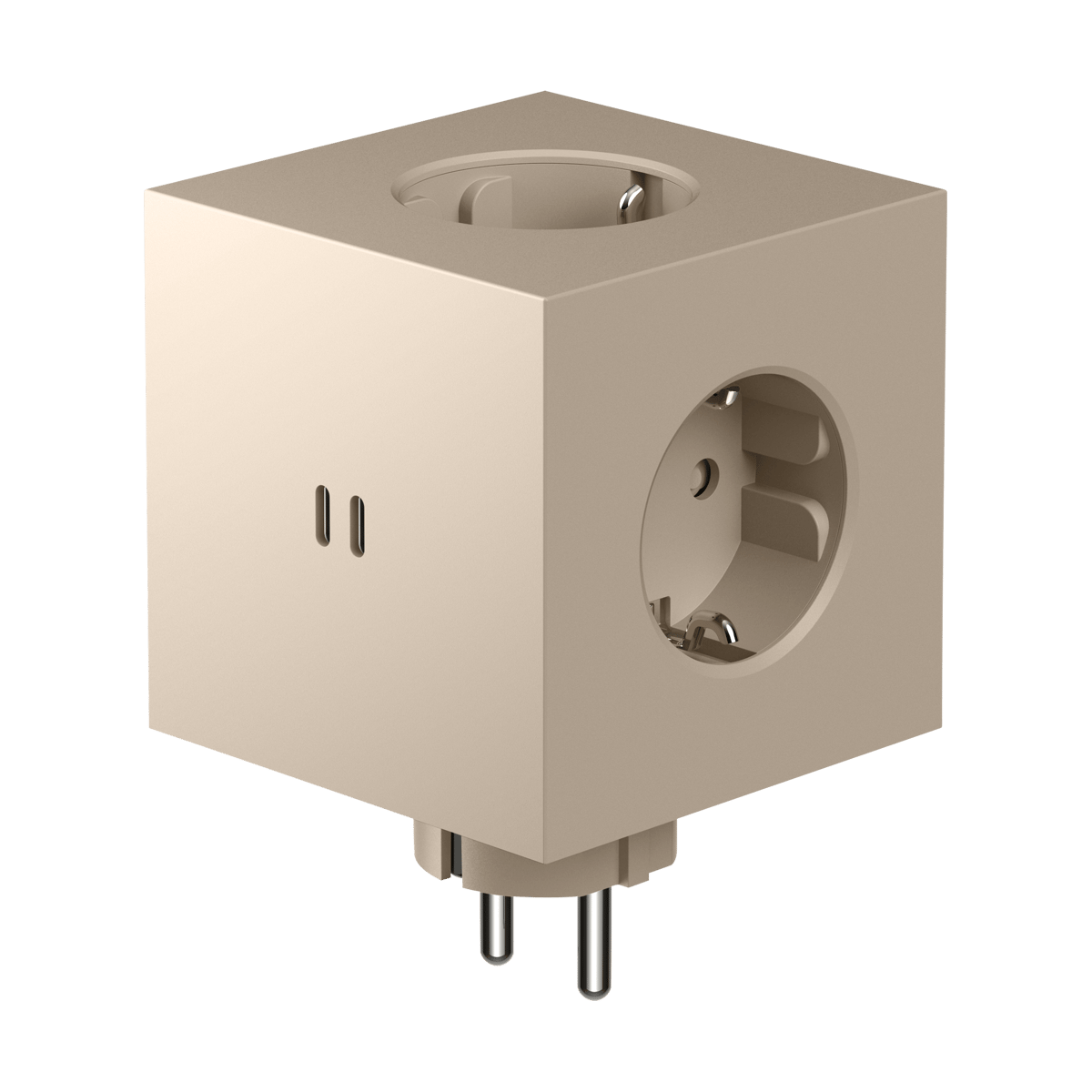 Avolt Square 2 Steckdose Beige