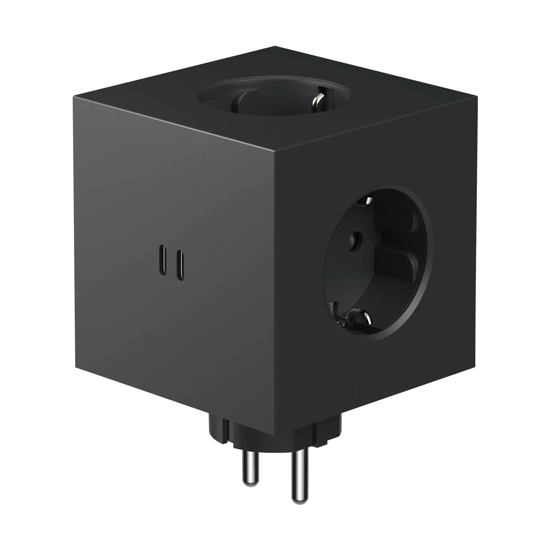 Square 2 Steckdose, Stockholm Black Avolt
