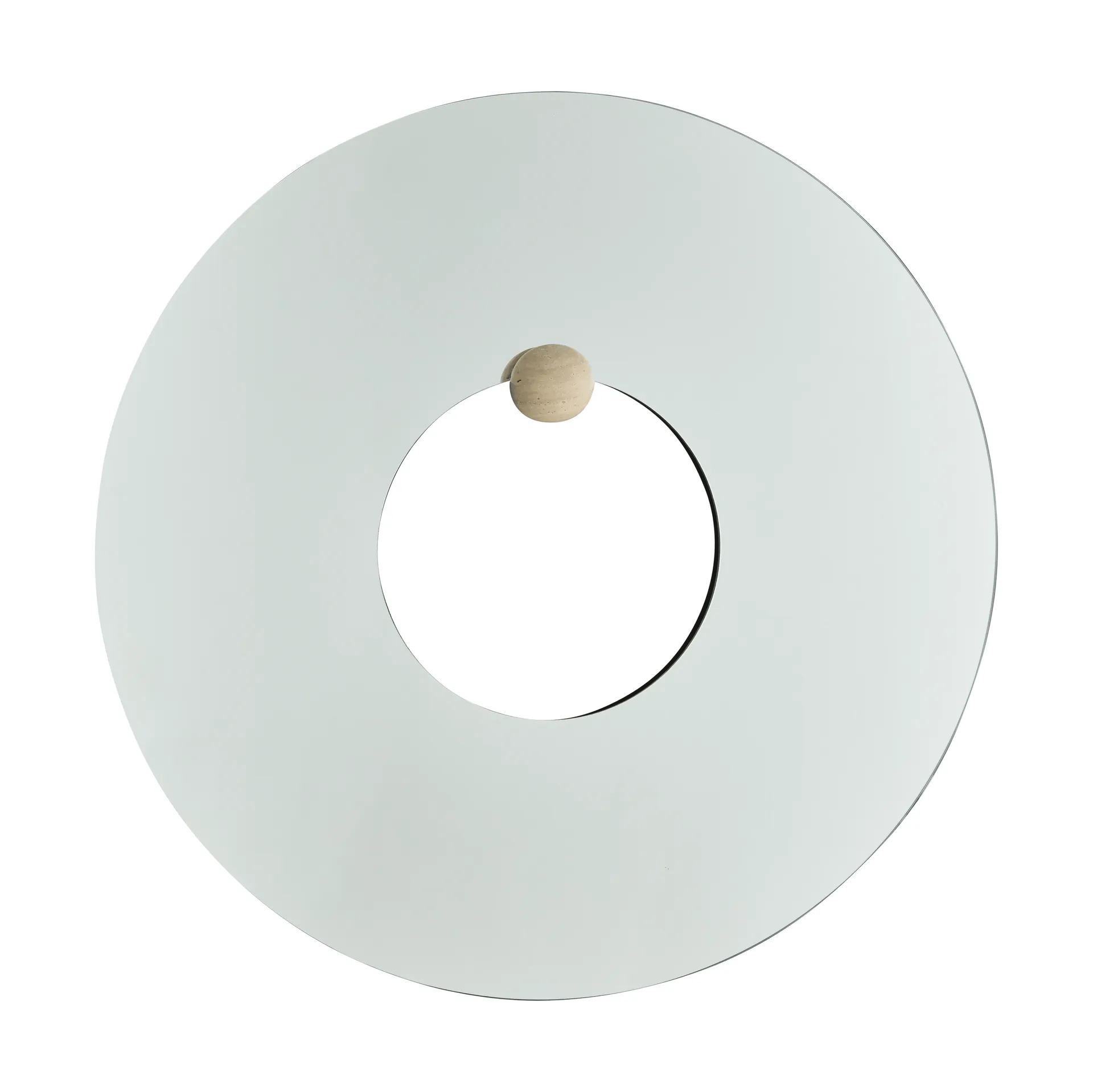 Castellum Wandspiegel Ø80 cm, Clear-travertine AYTM
