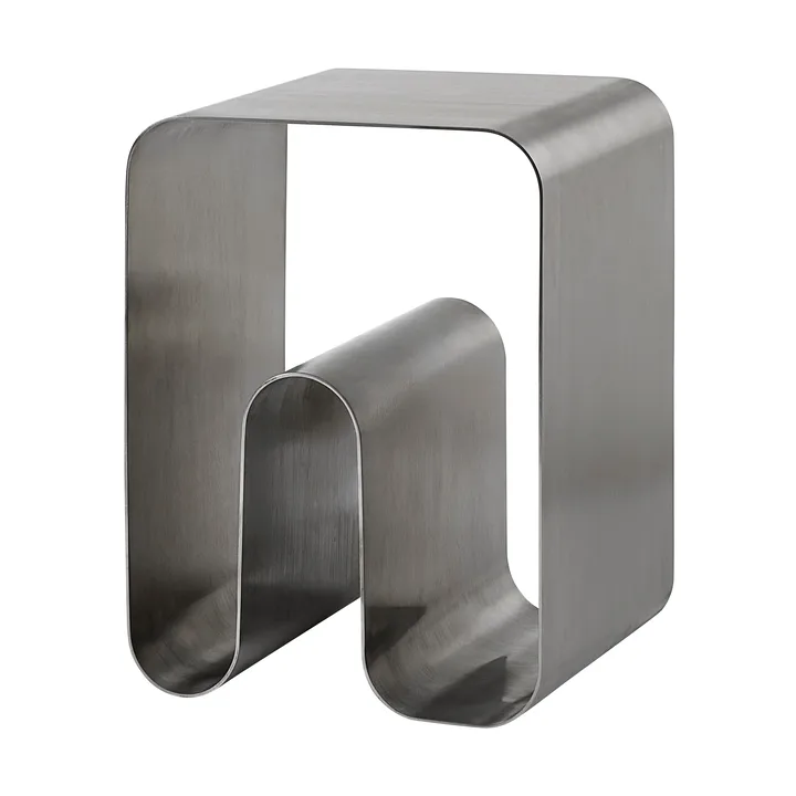 Curva Solid Hocker - Silver, 32x32x43,2 cm - AYTM