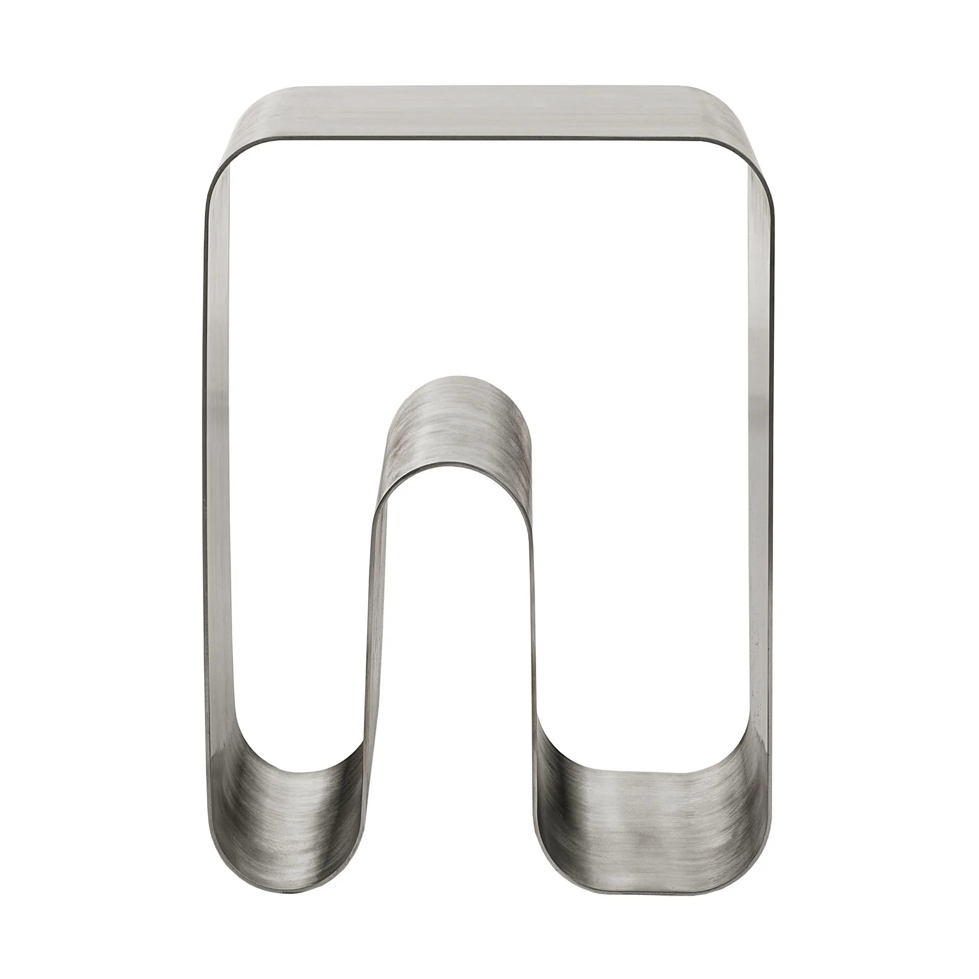 Curva Solid Hocker, Silver, 32x32x43,2 cm AYTM