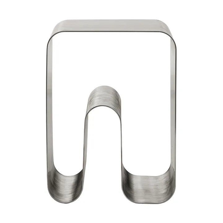 Curva Solid Hocker - Silver, 32x32x43,2 cm - AYTM