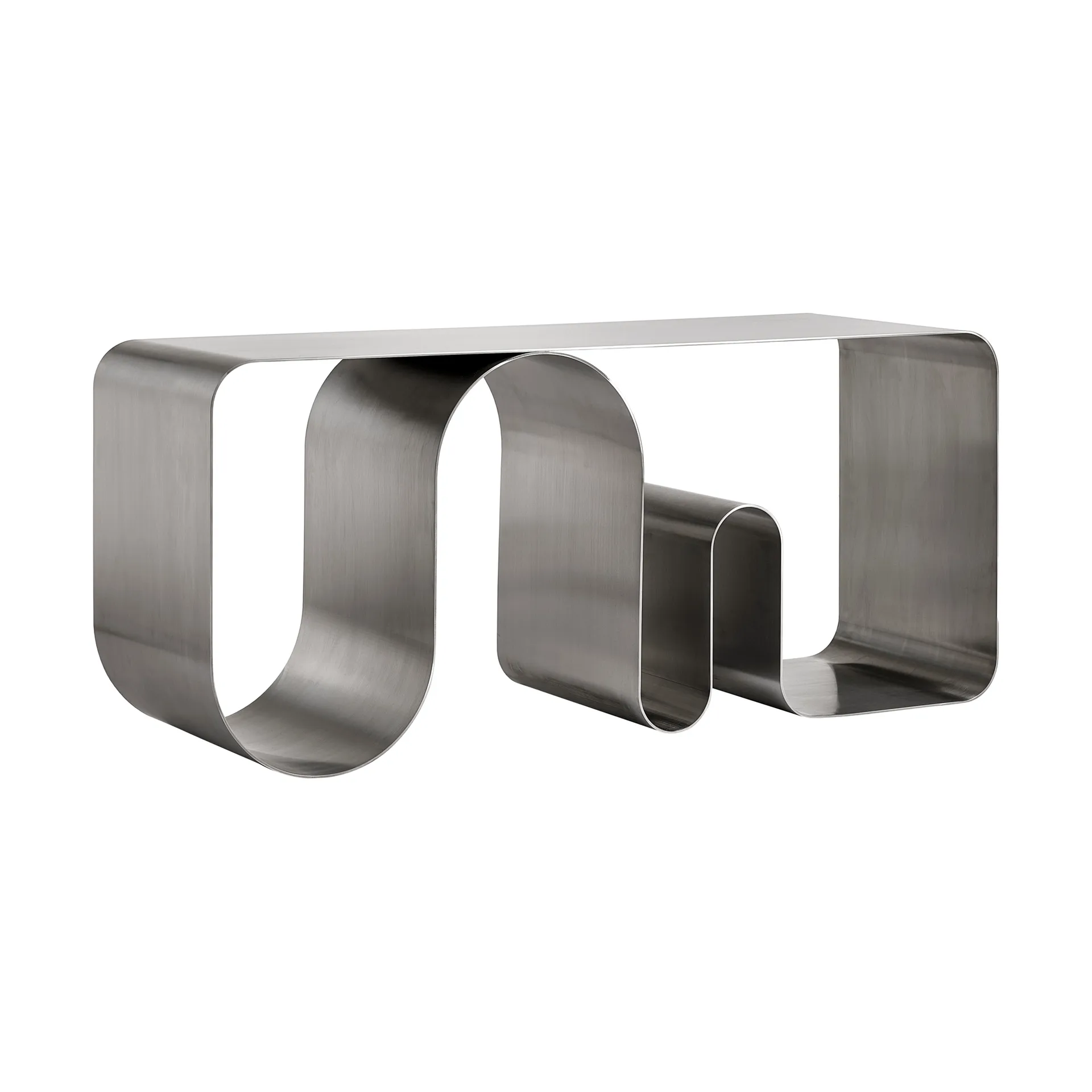 Curva Solid Sitzbank, Silberfarben, 100 cm AYTM