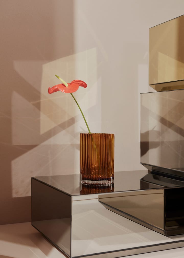 Folium Vase 20cm - Amber - AYTM