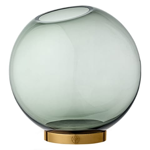 Globe Vase groß - grün-Messing - AYTM