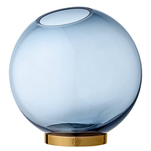 Globe Vase groß - Marineblau-Messing - AYTM