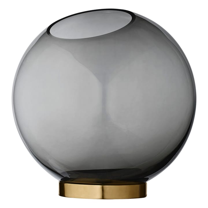 Globe Vase groß - schwarz-Messing - AYTM
