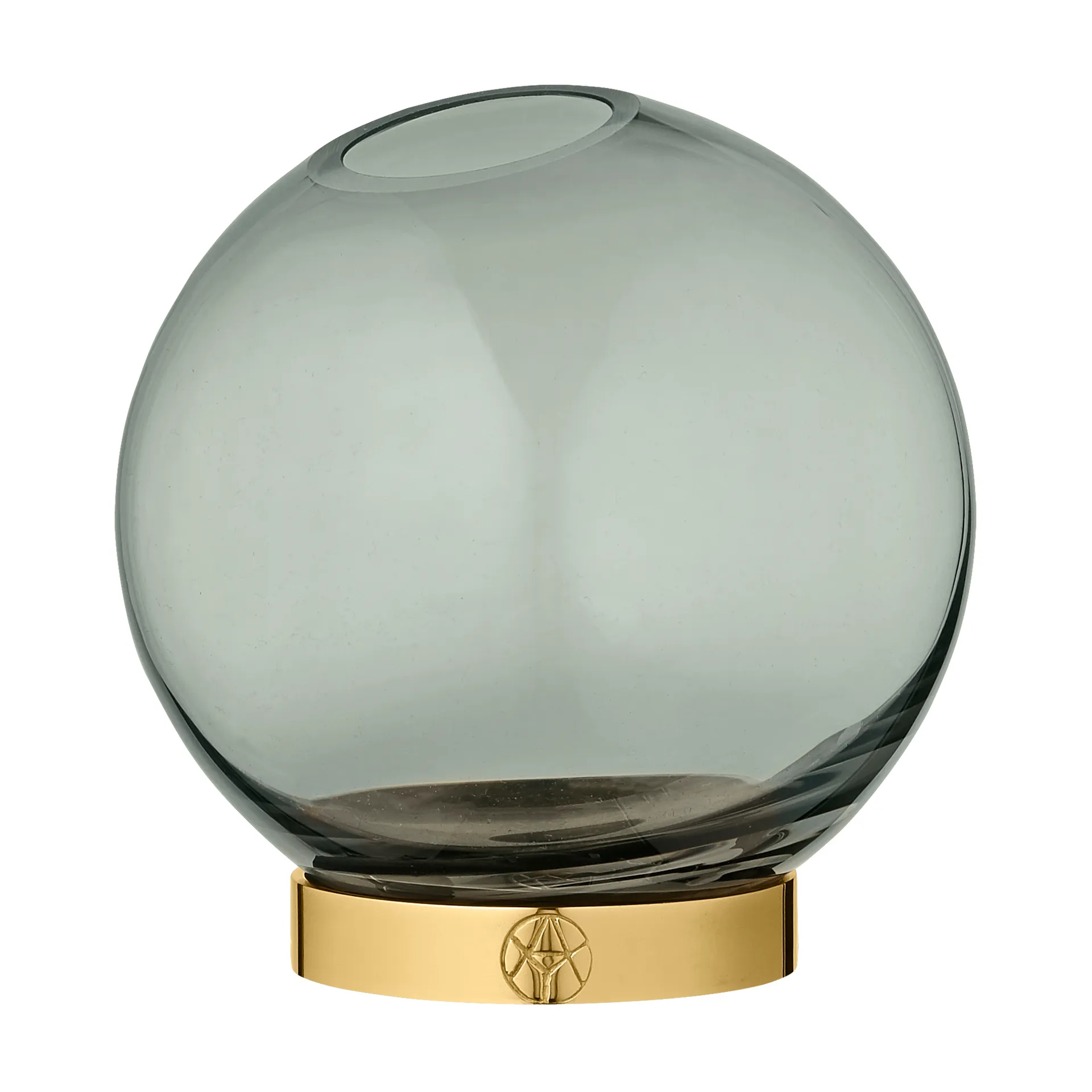 Globe Vase klein, Grün-Messing AYTM