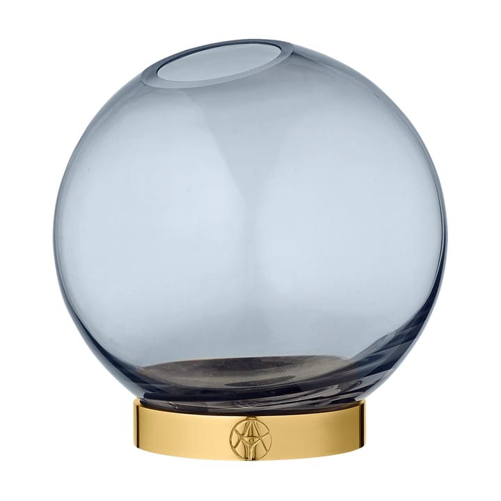 Globe Vase klein - Meeresblau-Messing - AYTM