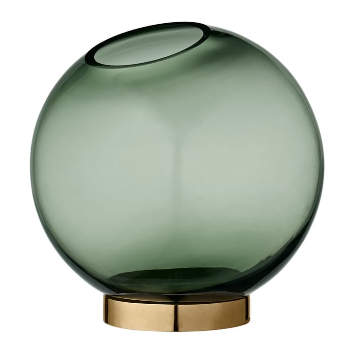 Globe Vase mittel, Grün-Messing AYTM