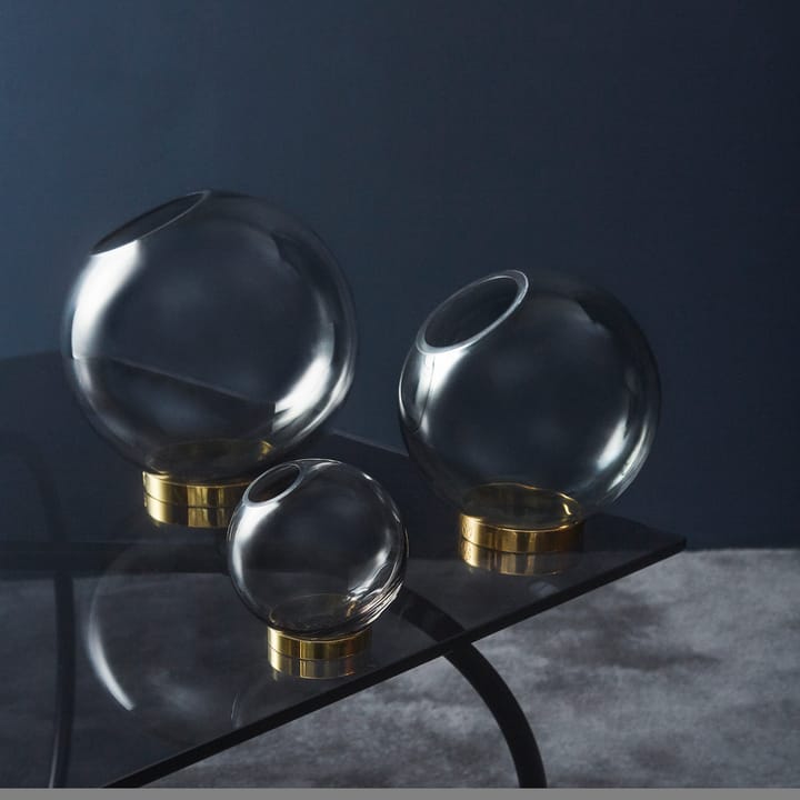 Globe Vase mittel - Marineblau-gold - AYTM