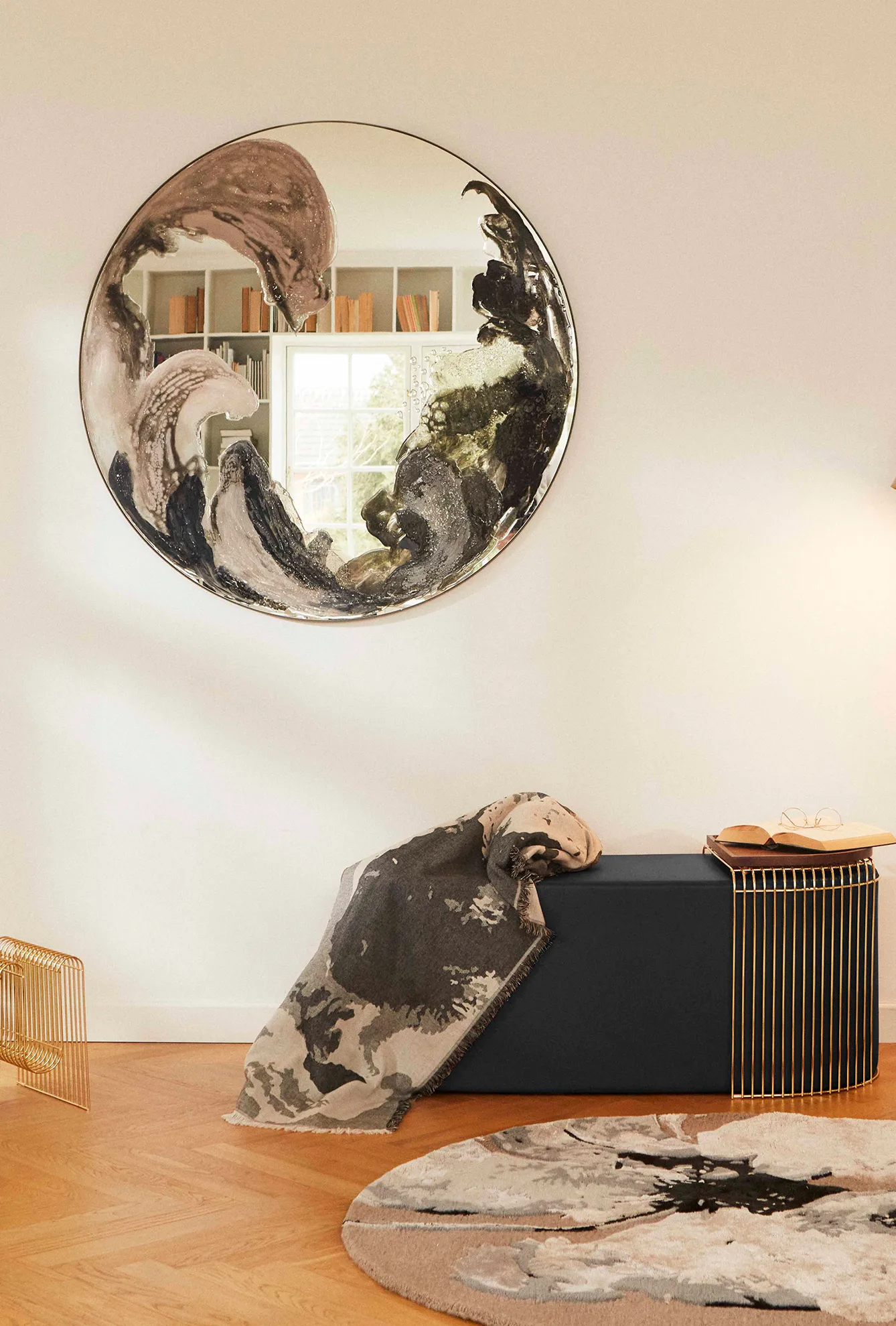 Sessio Pouf 45x110 cm, Schwarz AYTM