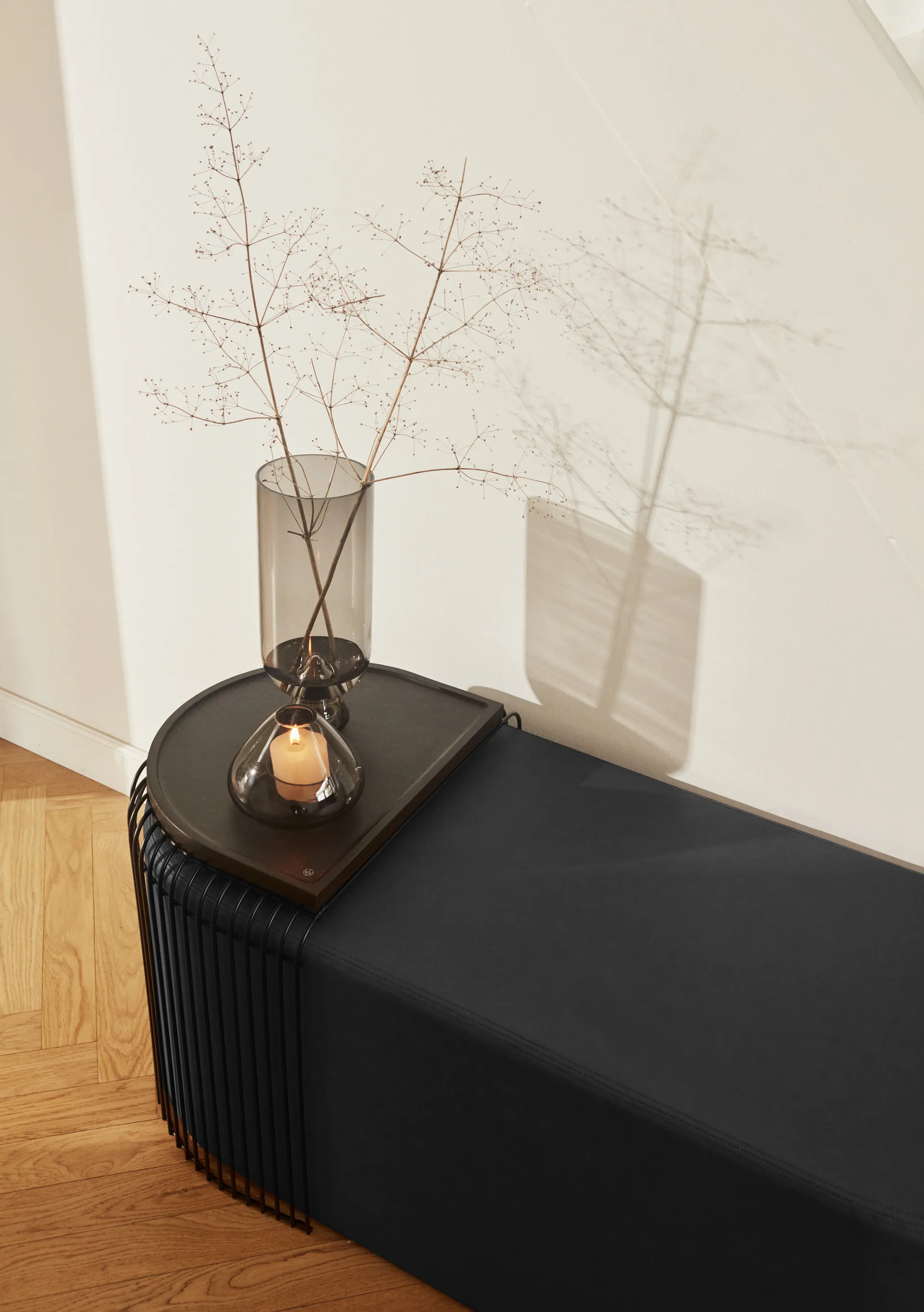 Sessio Tablett rund 32 x 40cm, Walnuss AYTM