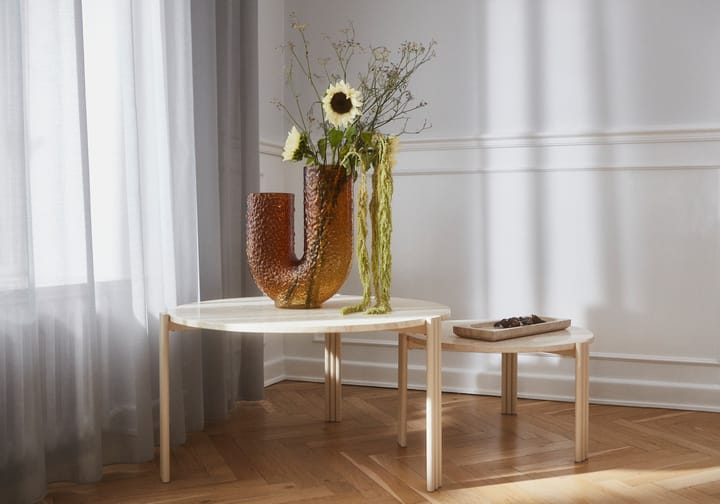 Tribus Beistelltisch Ø80cm - Light Sand-travertine - AYTM