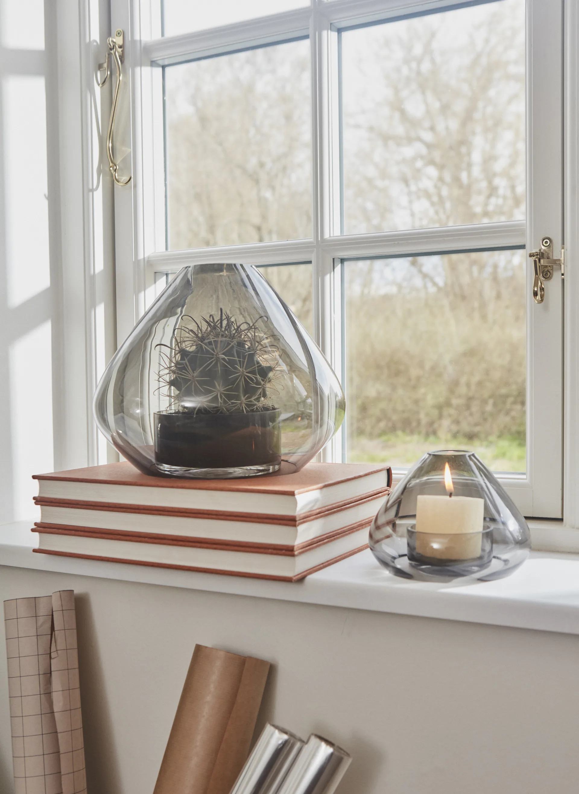 Uno Laternen-Vase 12cm, Schwarz AYTM