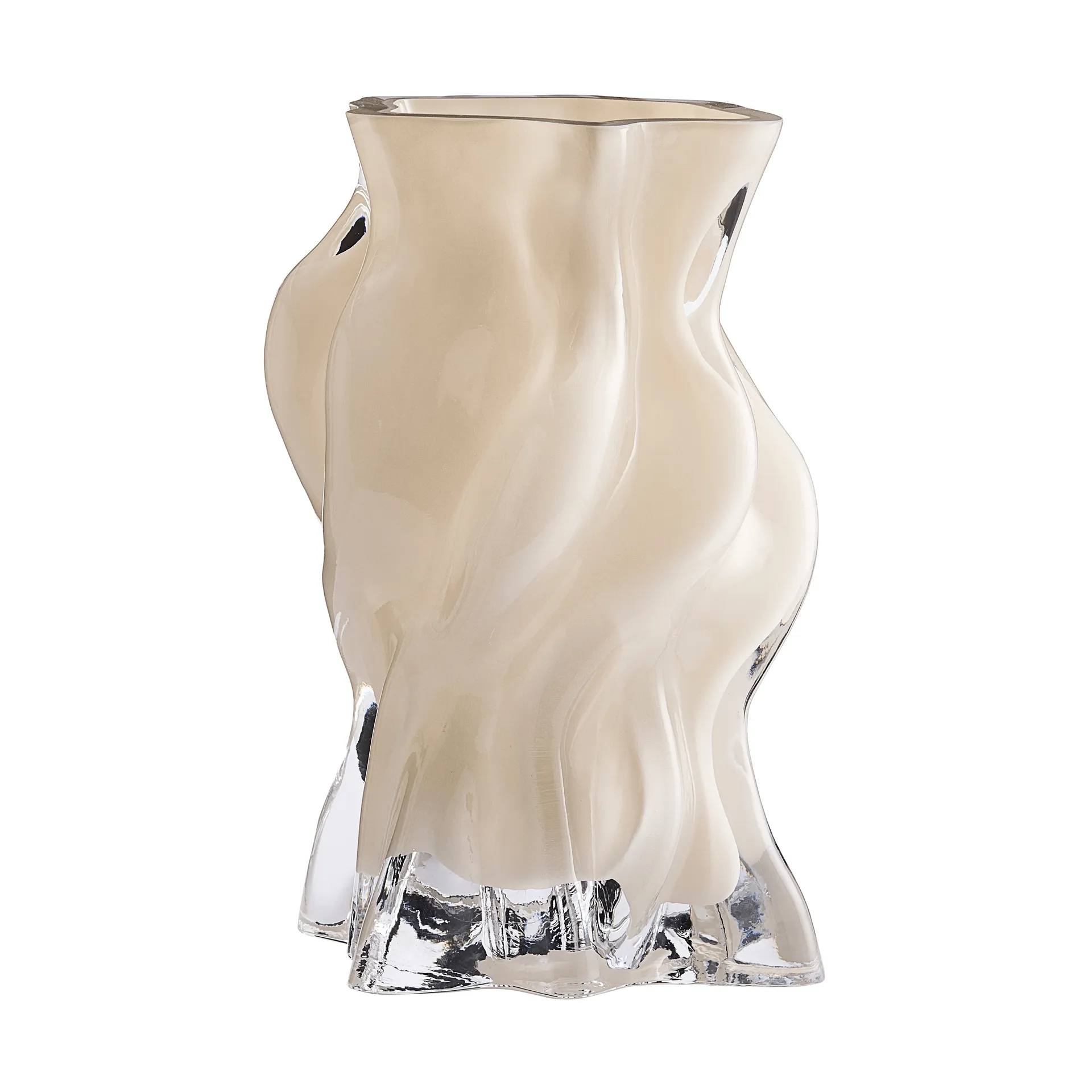 Vena Vase, M, Dark cream AYTM