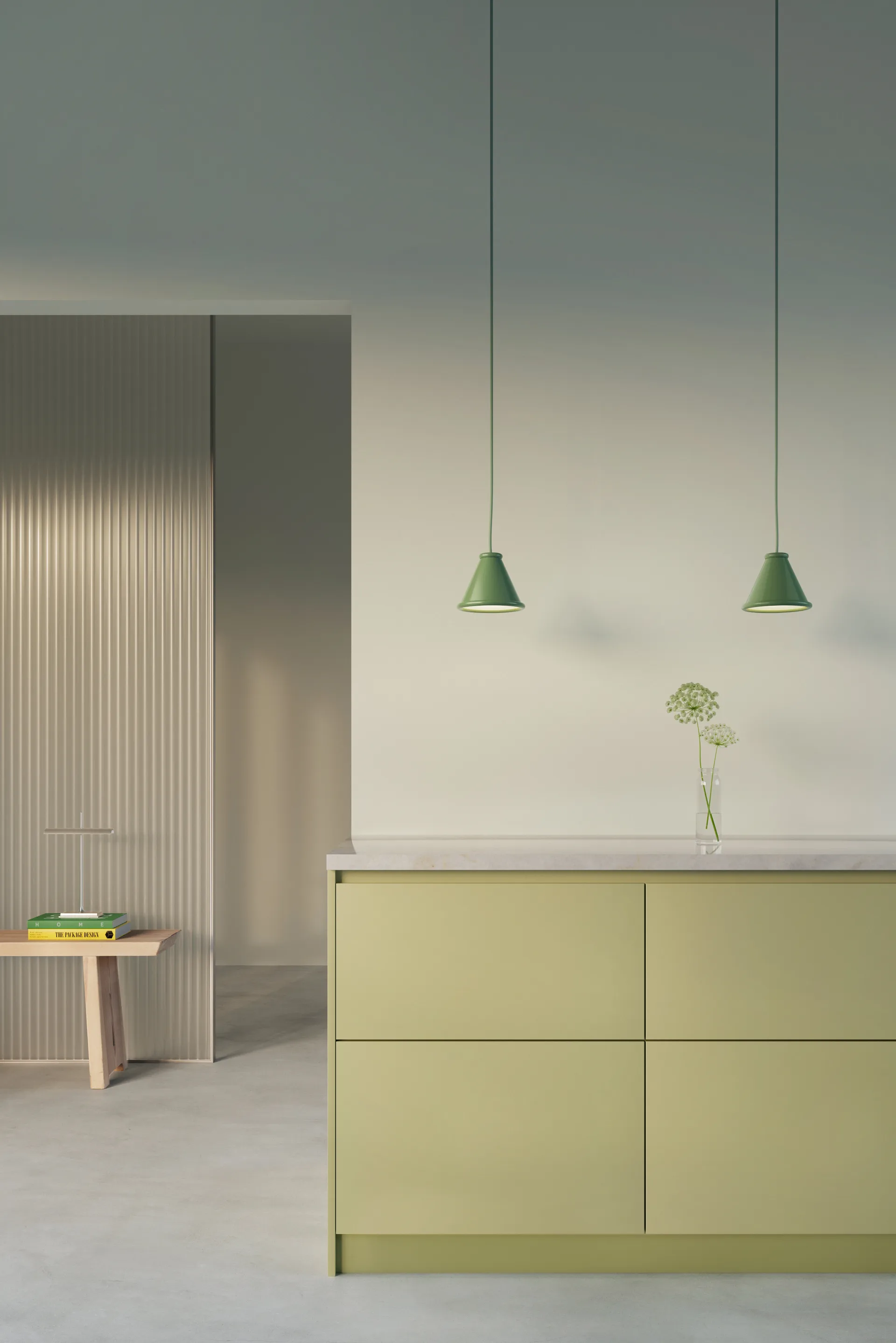 Belle Pendelleuchte Ø15 cm, Reseda green Belid