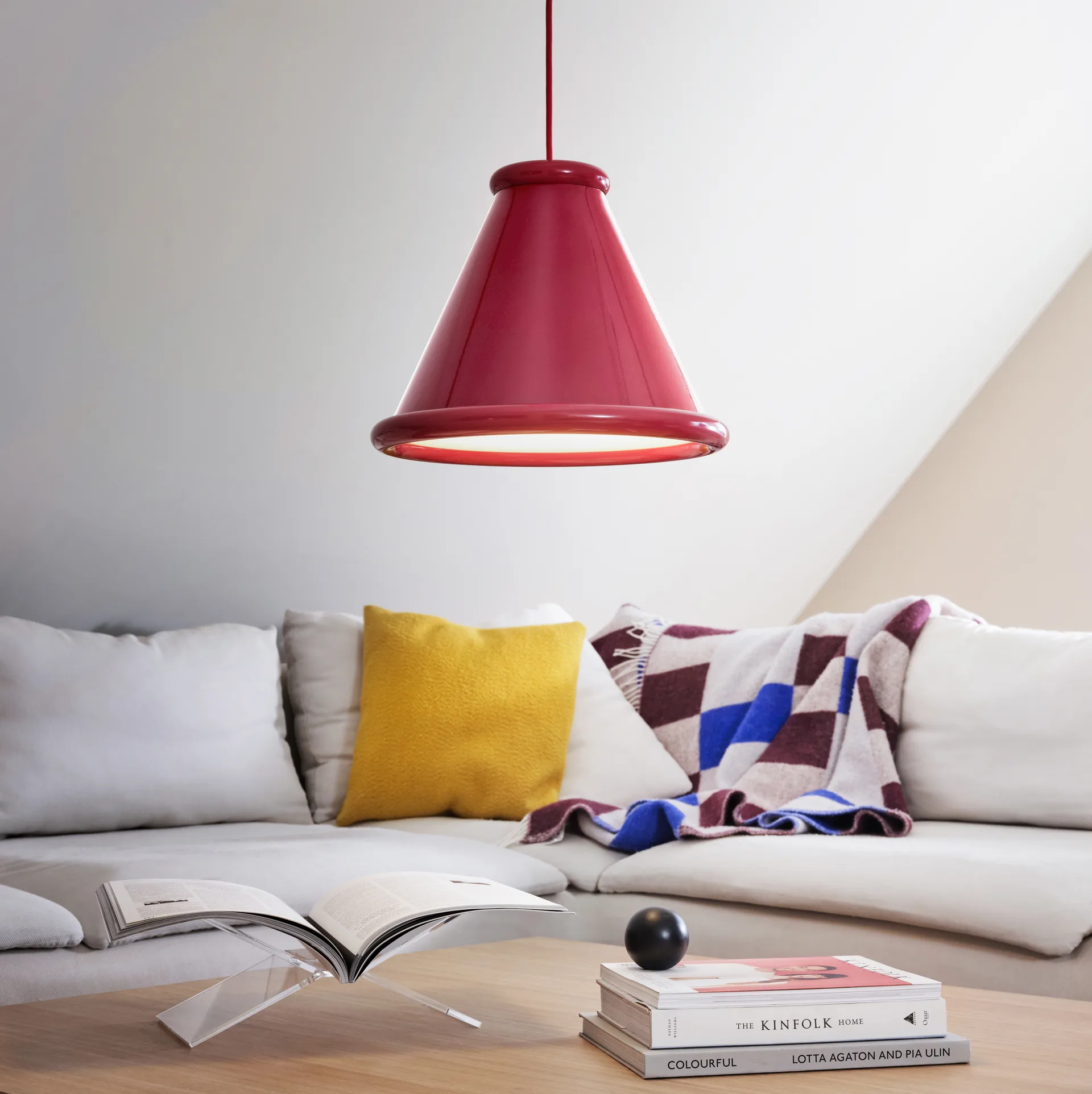 Belle Pendelleuchte Ø36 cm, Red violet Belid