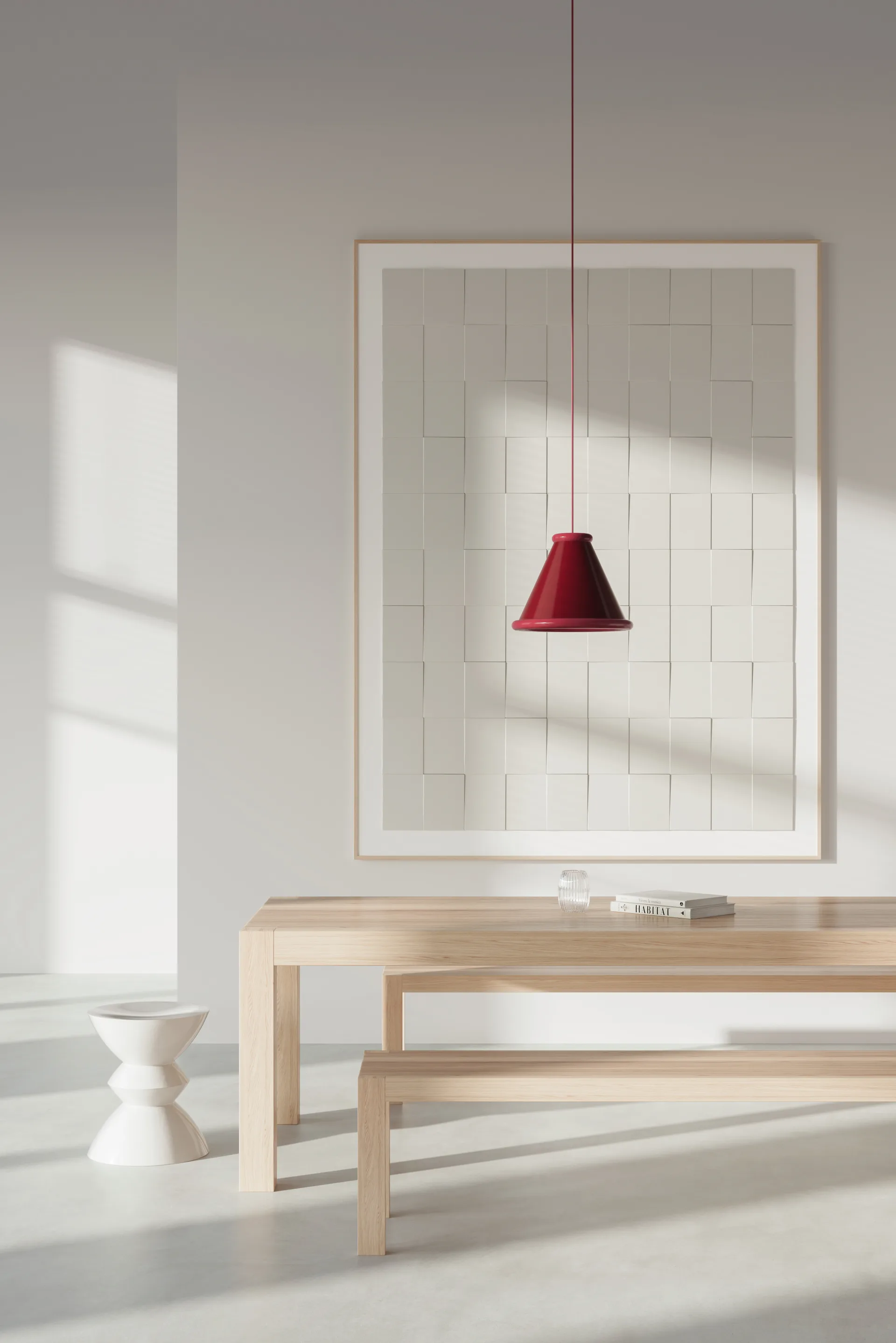 Belle Pendelleuchte Ø36 cm, Weinrot-red violet Belid