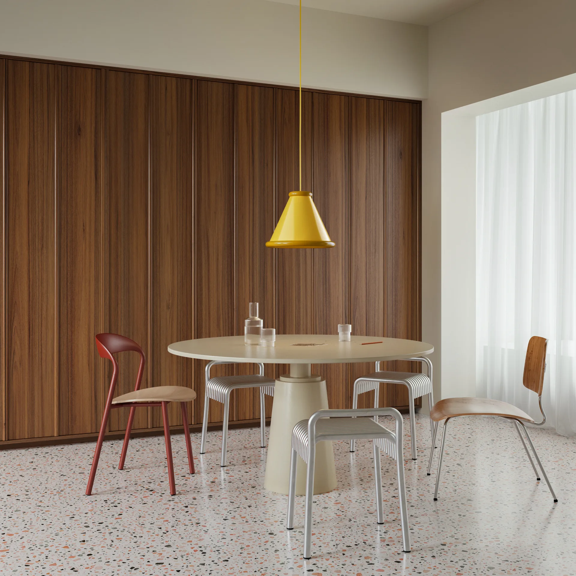 Belle Pendelleuchte Ø36 cm, Zink yellow-honey yellow Belid