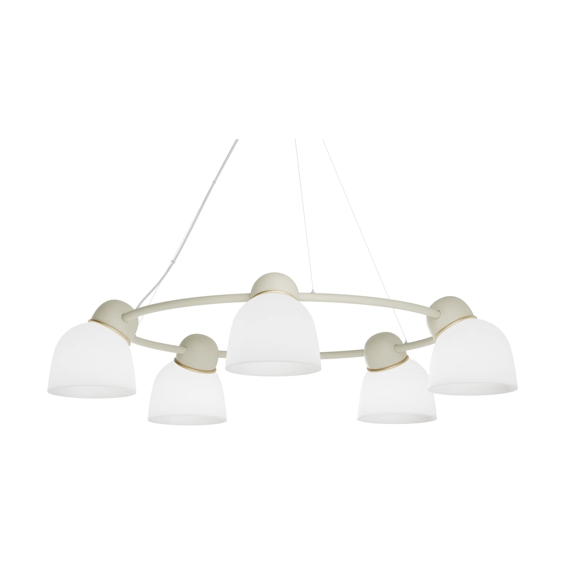 Bird Kronleuchter Ø95,3 cm, Sand-Messing-Opalglas Belid