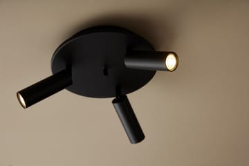 Cato Slim Deckenspotlight rund 3:a - Mattschwarz-LED - Belid