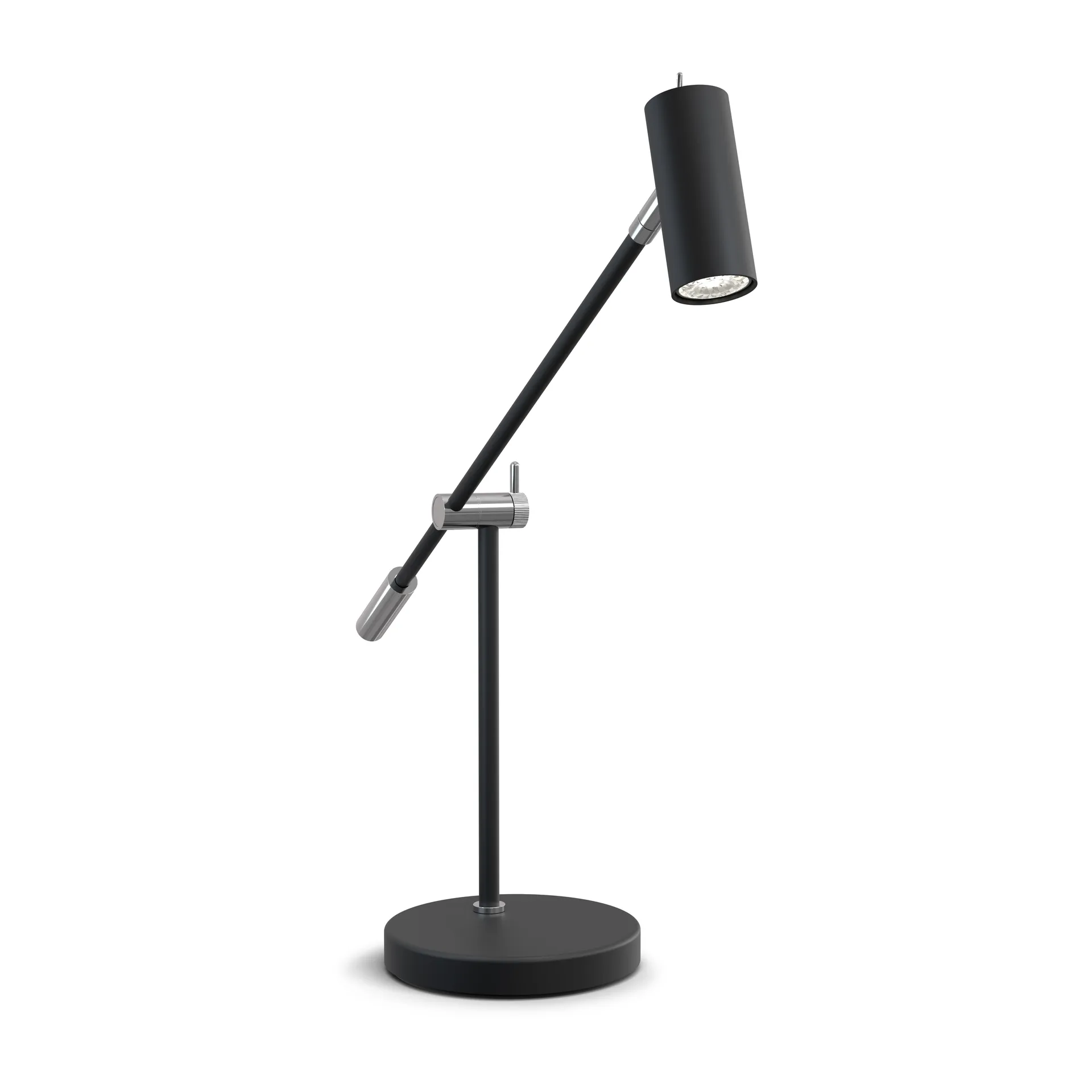 Cato Tischleuchte 48,5cm, Mattschwarz-silber Belid