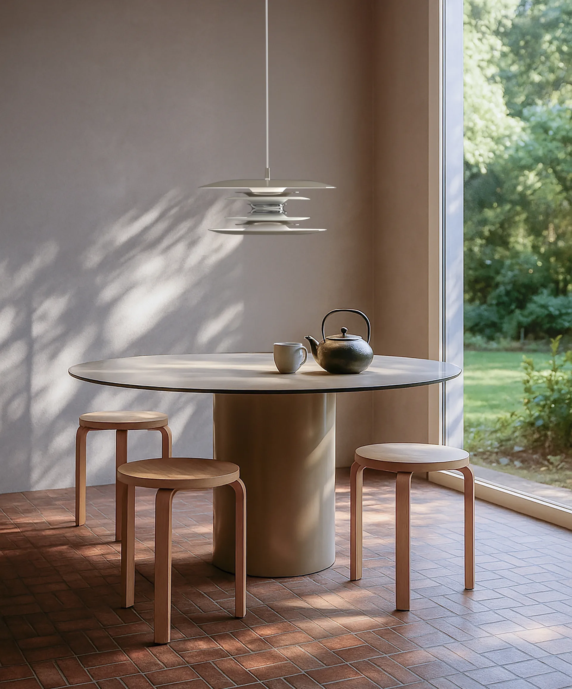 Diablo Pendelleuchte Ø50 cm, Soft greige Belid