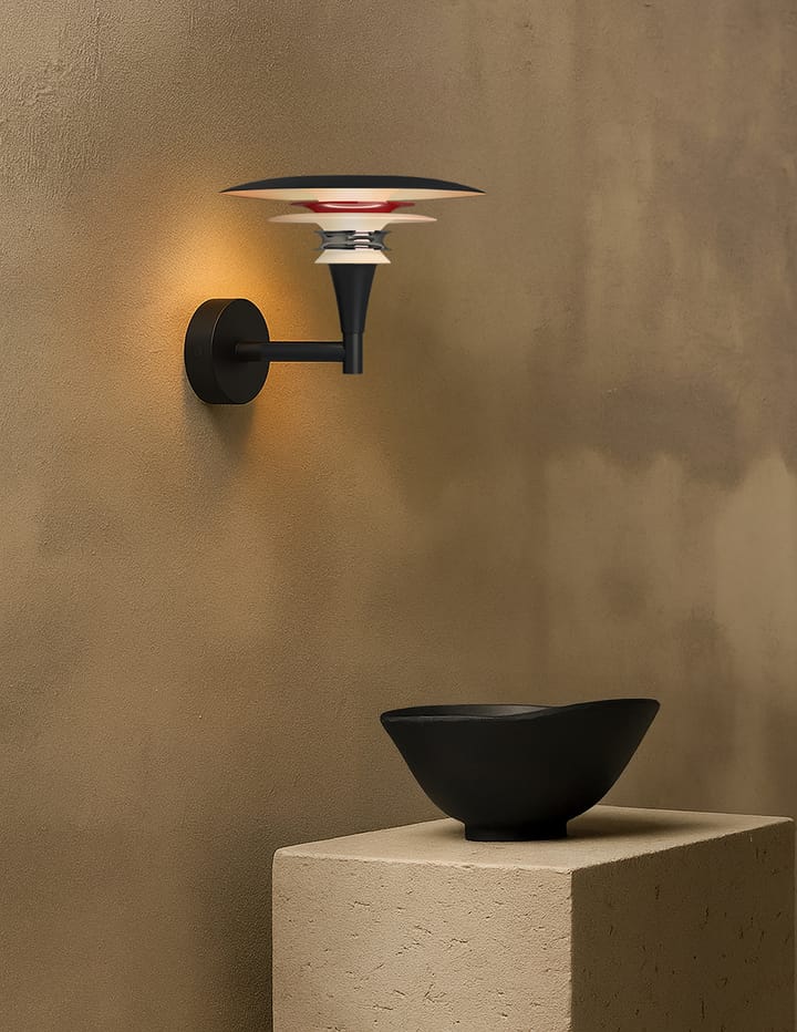 Diablo Wandleuchte Ø20 cm, Mattschwarz-glänzendrot Belid