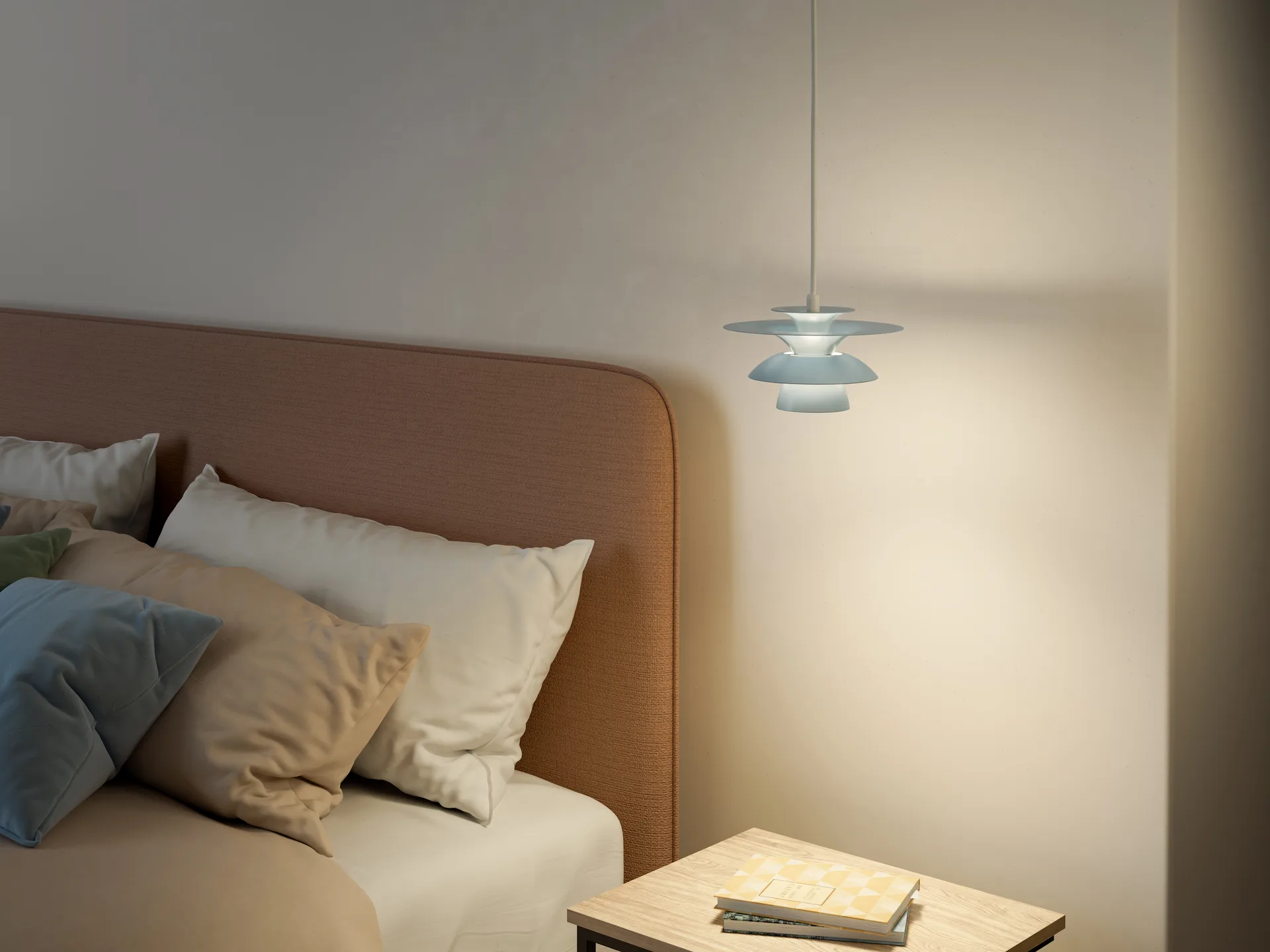 Picasso Pendelleuchte Ø18 cm, Eisblau Belid