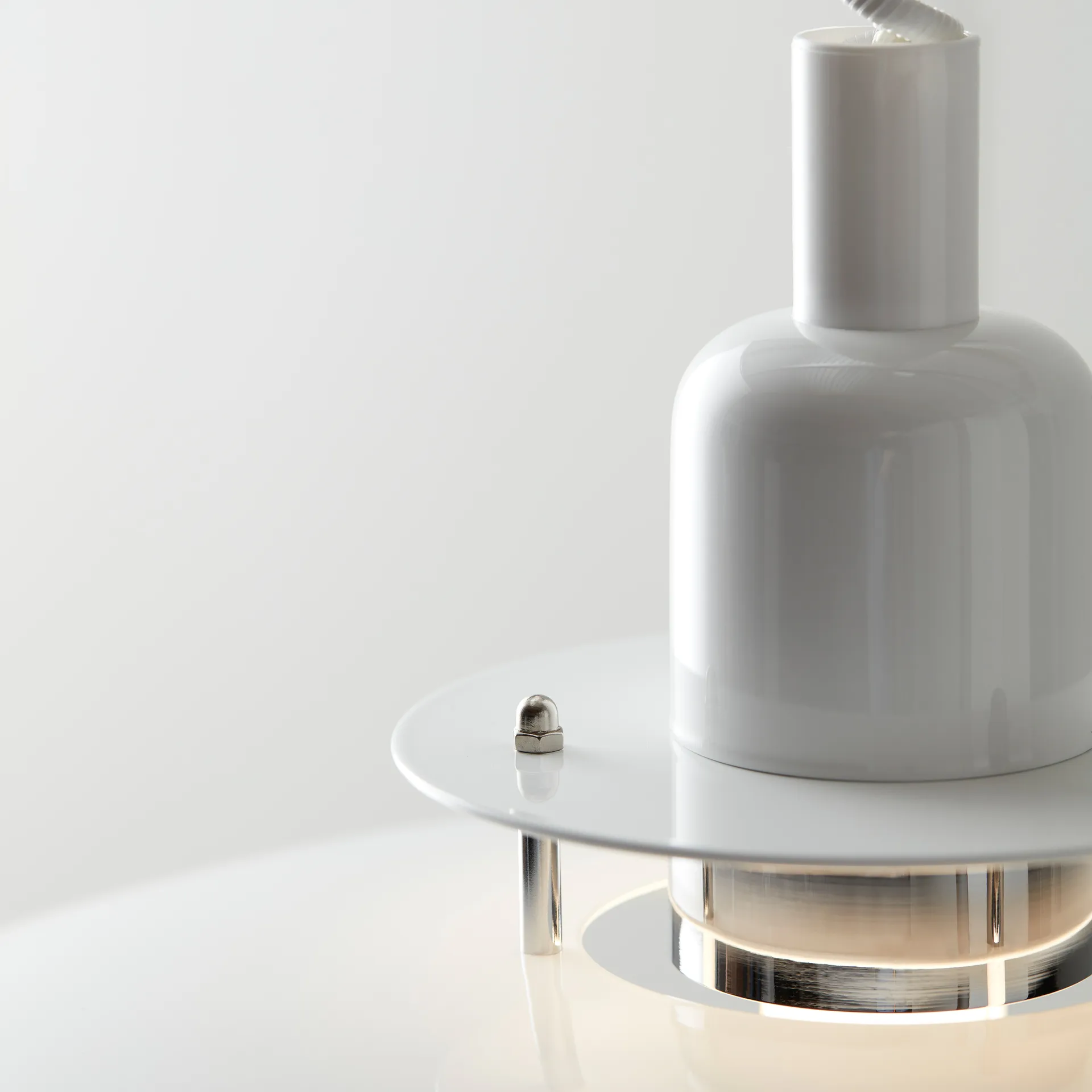 Primus II Pendelleuchte Ø43cm, Weiß-Chrom Belid