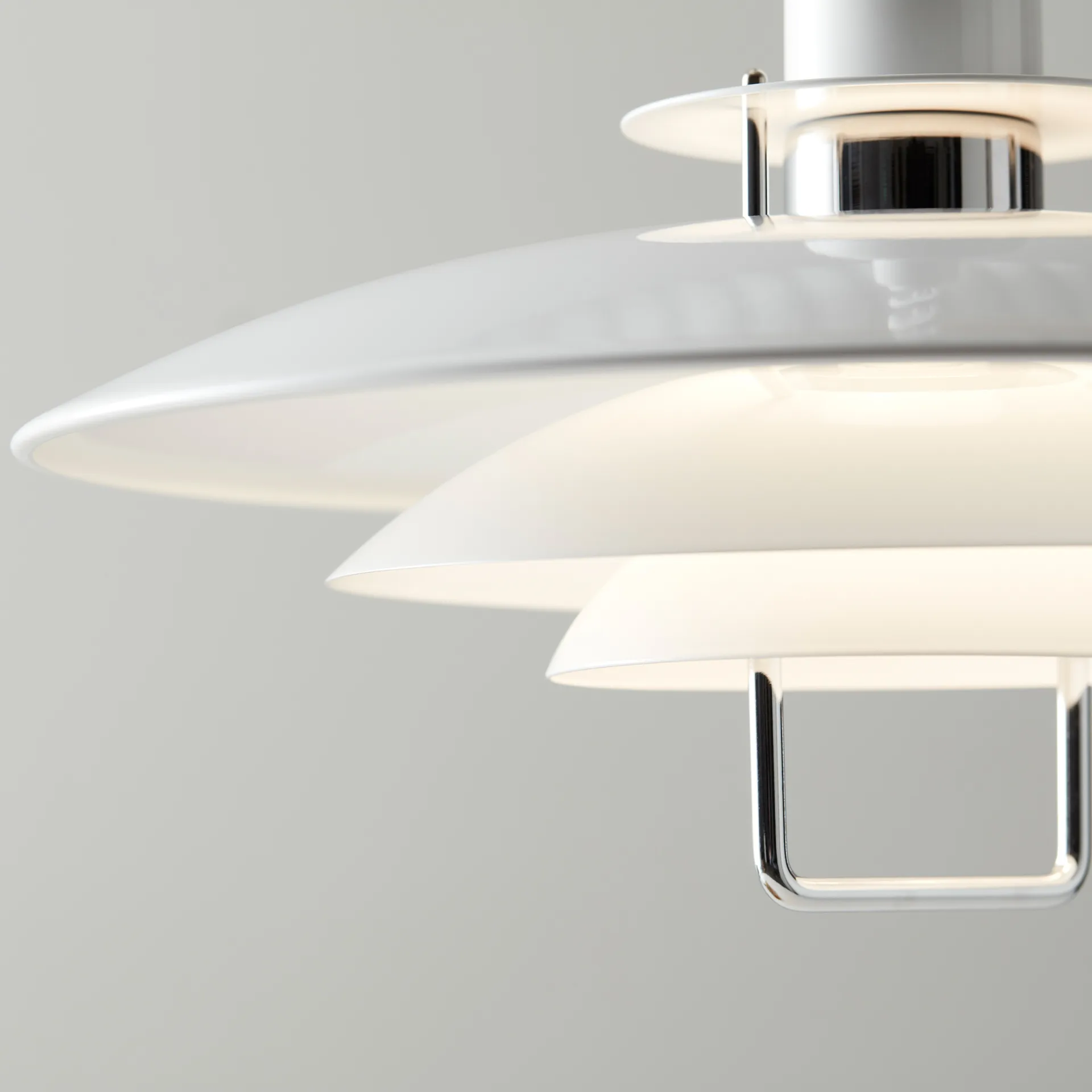 Primus II Pendelleuchte Ø43cm, Weiß-Chrom Belid