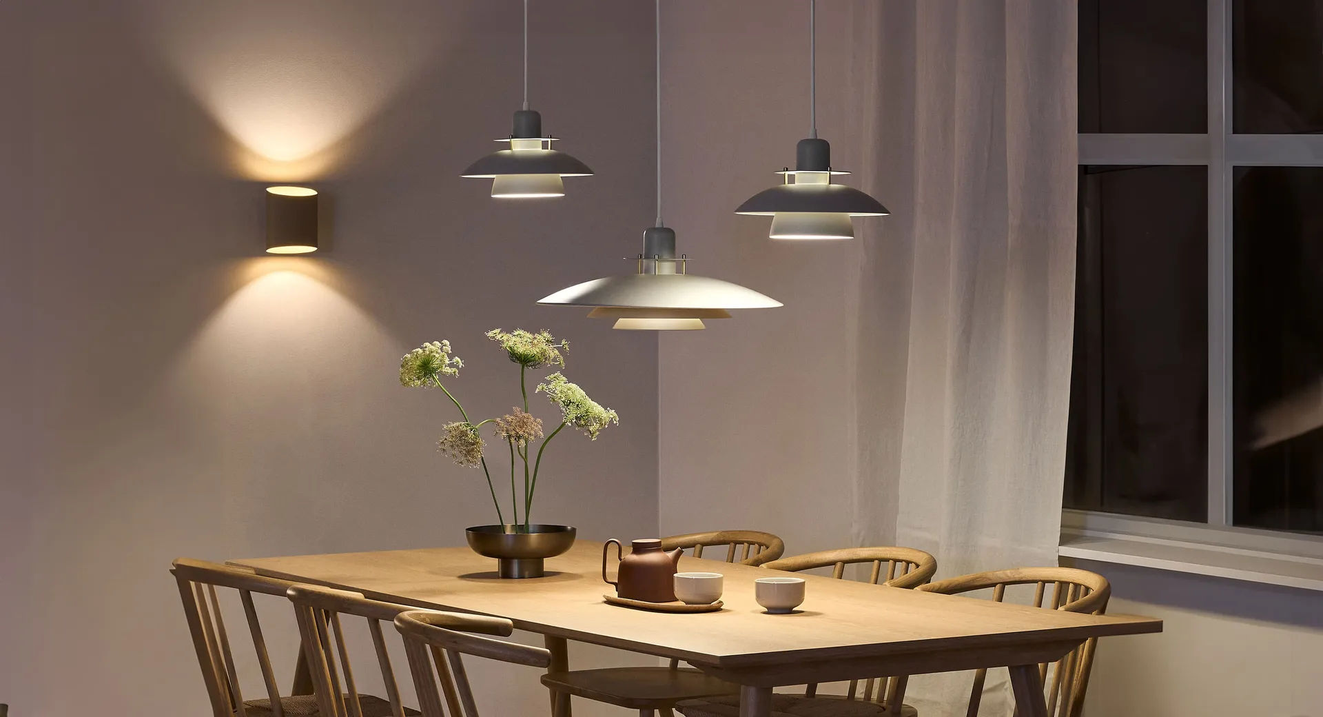 Primus Pendelleuchte Ø43cm, Weiß-Chrom Belid