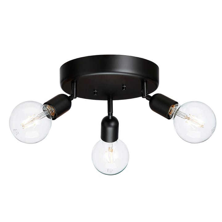 Regal 3 spotlight rund - Matt schwarz - Belid
