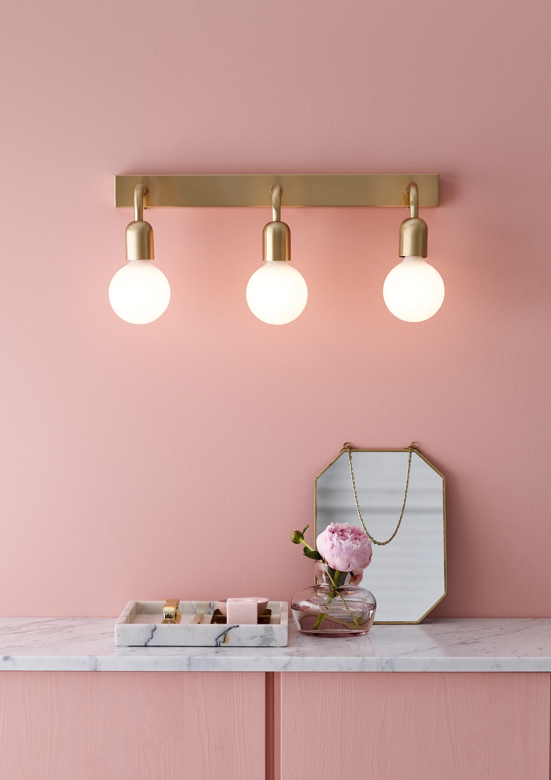 Regal 3 Wandleuchte 13,5cm, Messing gebürstet Belid