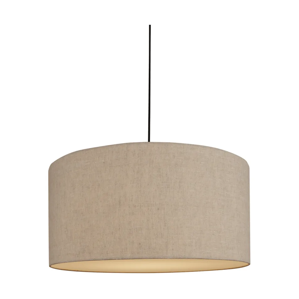 Soft Pendelleuchte Ø40cm, Leinen natur-Metallic Bronze, Ø60 cm Belid