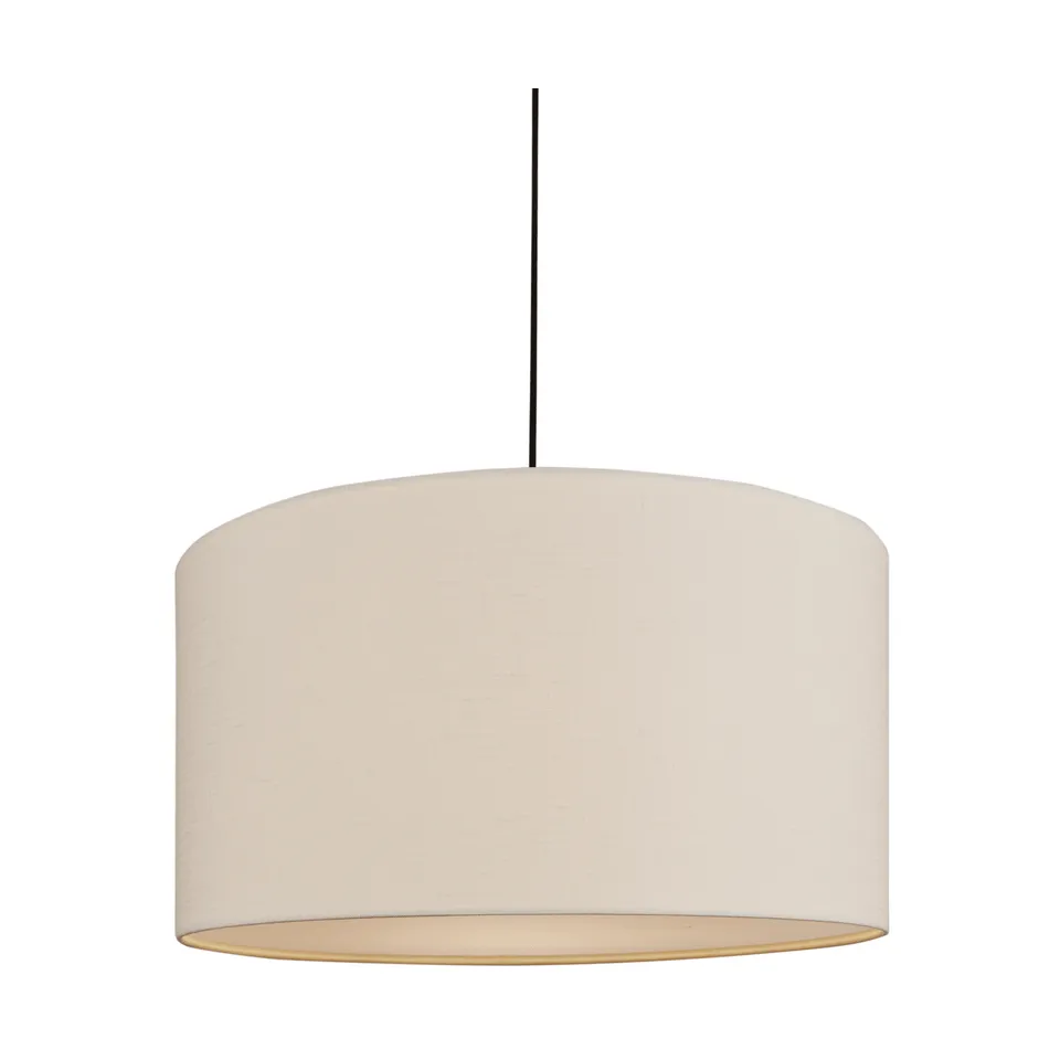 Soft Pendelleuchte Ø40cm, Leinen weiß-metallic Bronze, Ø60 cm Belid