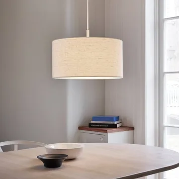 Soft Pendelleuchte Ø40cm - Leinen Weiß-Sand, Ø44 cm - Belid